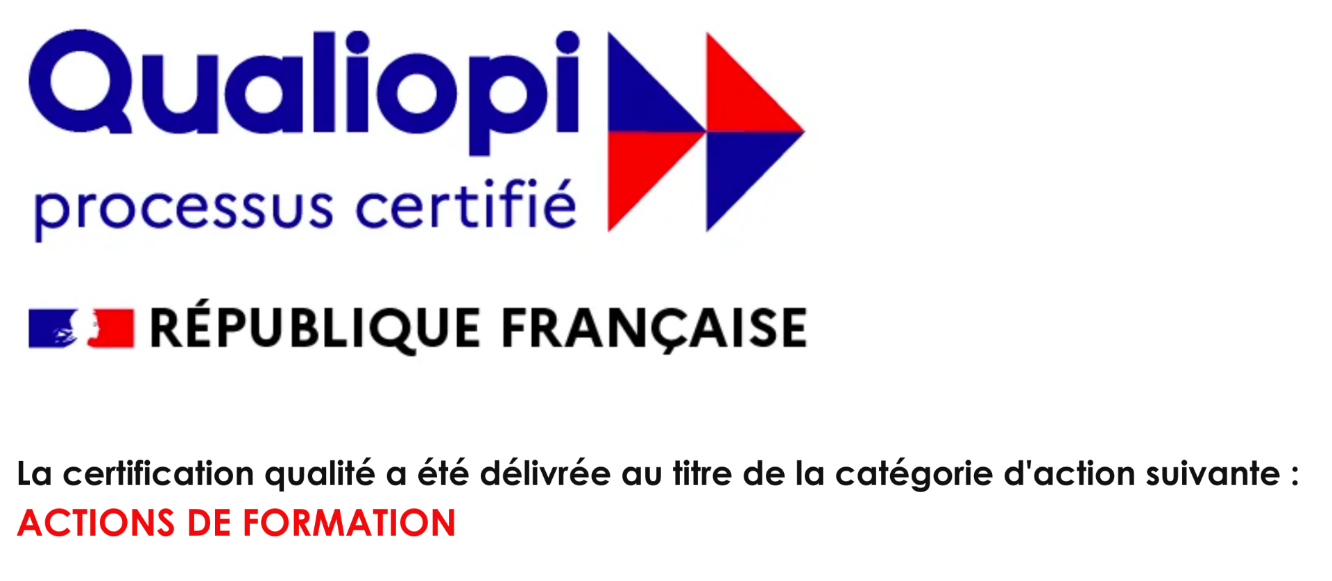 Qualiopi - Certified process - Training actions