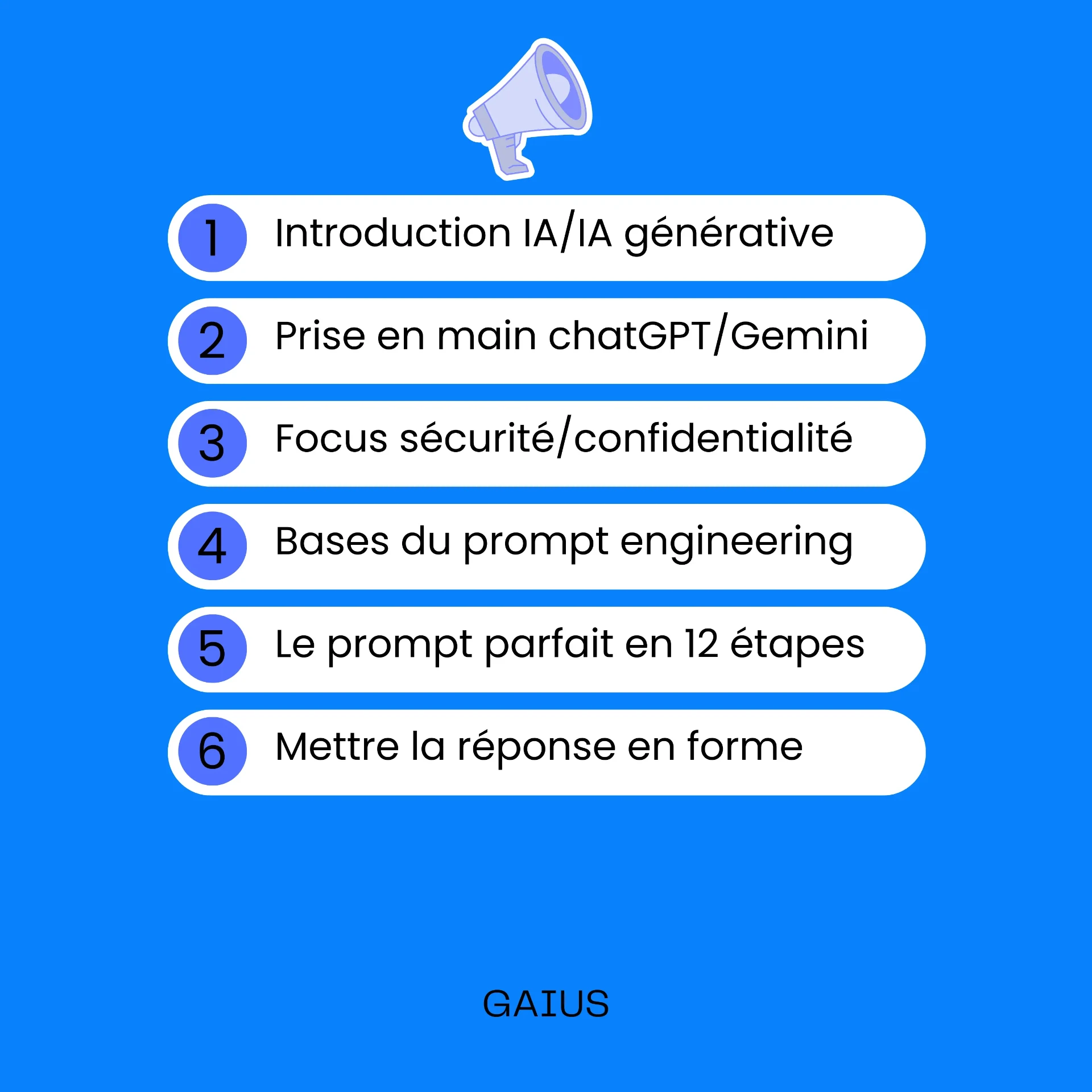 Programme formation IA avocat débutant : introduction IA générative, prise en main ChatGPT/Gemini, sécurité RGPD, prompt engineering 12 étapes, formatage réponses